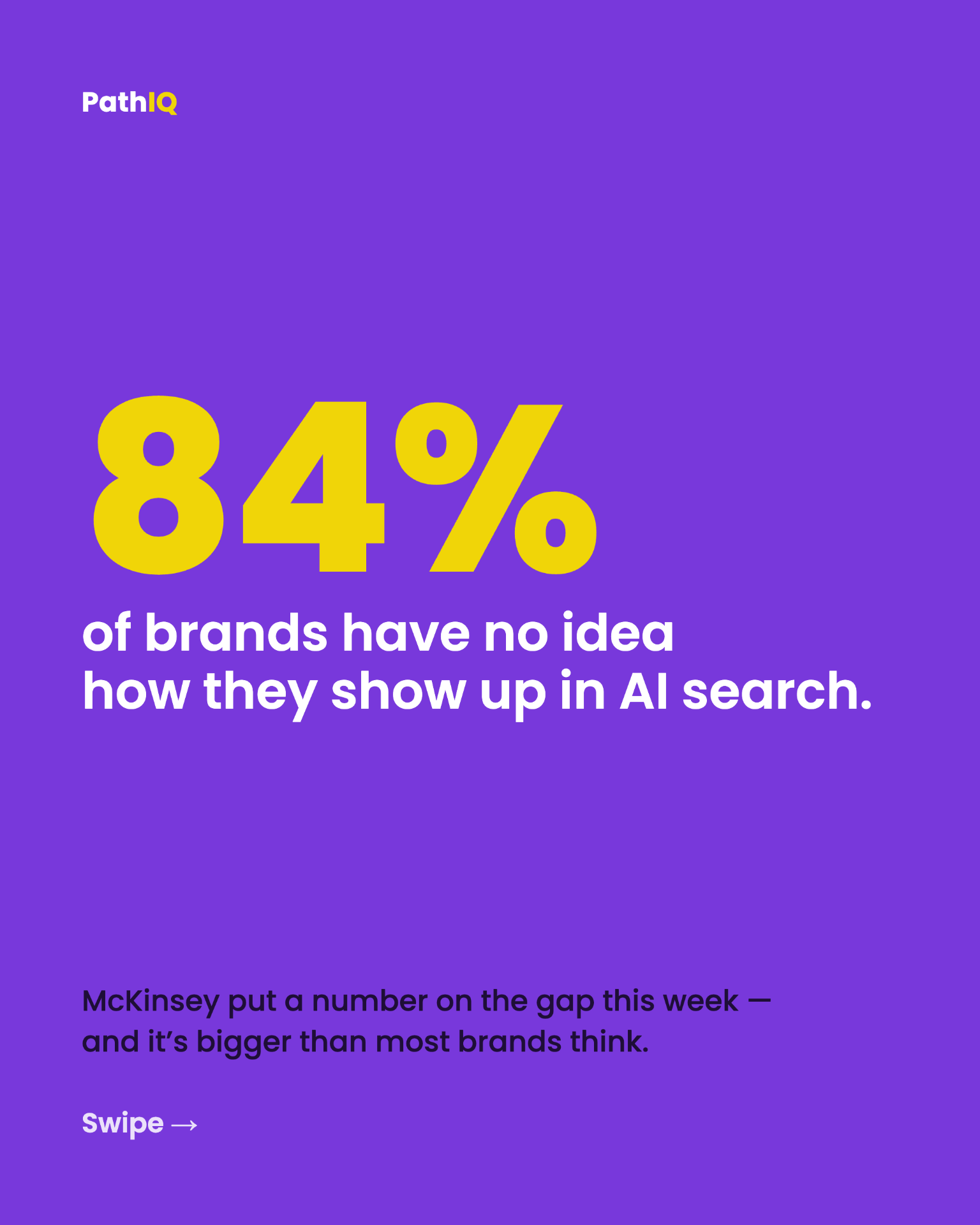 84% of brands have no idea how they show up in AI search